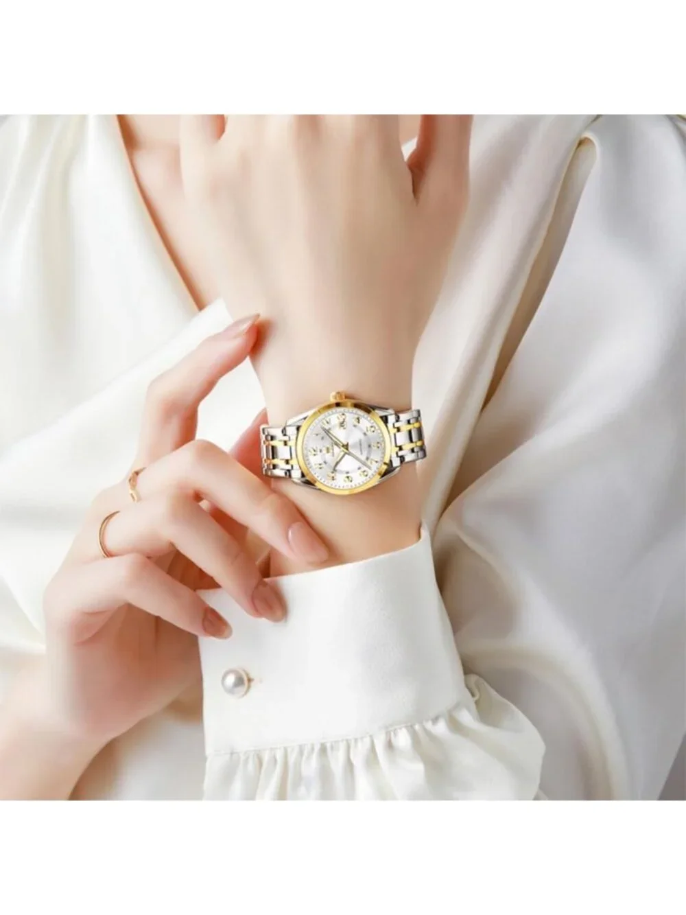 Elegant Stainless Steel Women's Dress Watch - Classic Style Wristwatch for